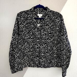 Christopher & Banks artsy soft flannel shacket XL